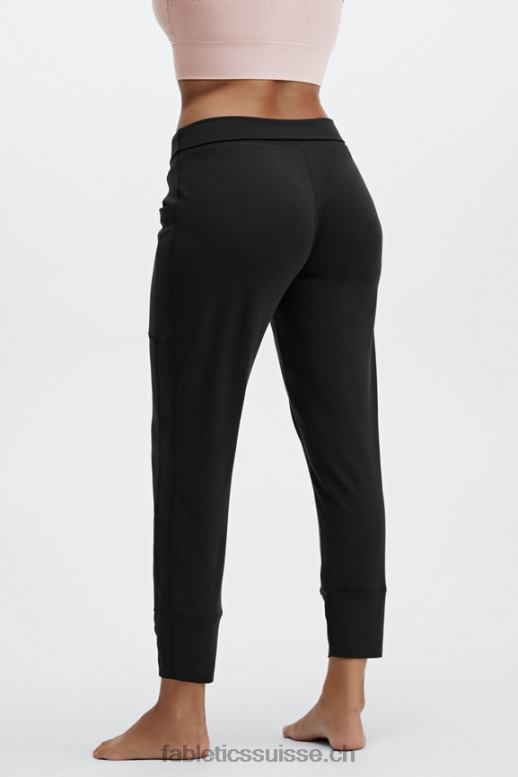 femmes pantalon à cordon de serrage en maille élégante B0B6R153 marine collégiale/blanc classique Fabletics