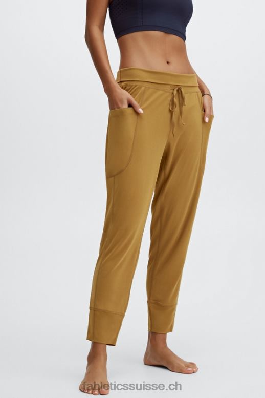 femmes pantalon à cordon de serrage en maille élégante B0B6R154 noir/blanc classique Fabletics