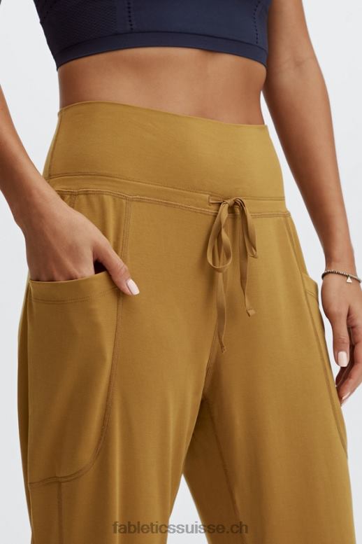femmes pantalon à cordon de serrage en maille élégante B0B6R154 noir/blanc classique Fabletics