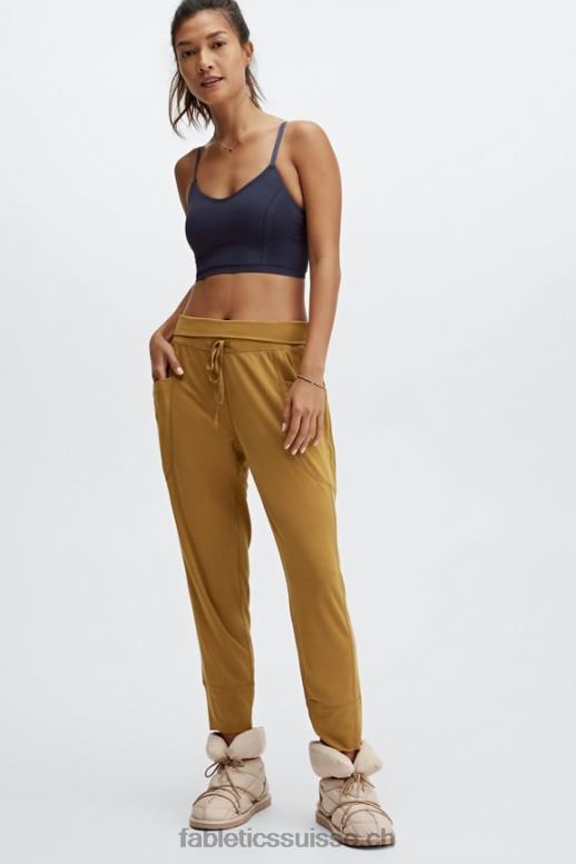 femmes pantalon à cordon de serrage en maille élégante B0B6R154 noir/blanc classique Fabletics
