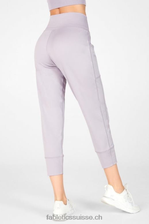 femmes pantalon à cordon de serrage en maille élégante B0B6R156 noir/fumé Fabletics