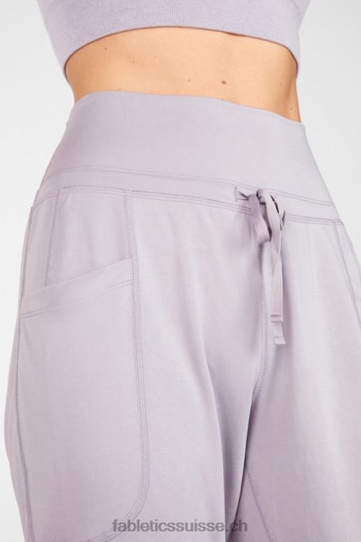 femmes pantalon à cordon de serrage en maille élégante B0B6R156 noir/fumé Fabletics