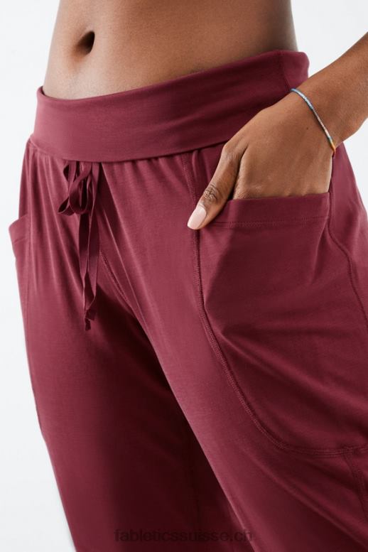 femmes pantalon à cordon de serrage en maille élégante B0B6R157 ultraviolet/écorce de saule Fabletics