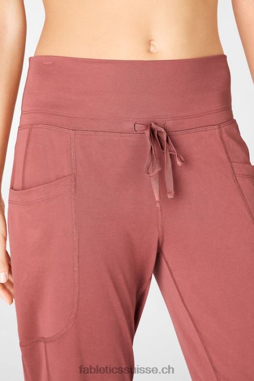 femmes pantalon à cordon de serrage en maille élégante B0B6R159 peluche rose/violette/tapioca Fabletics