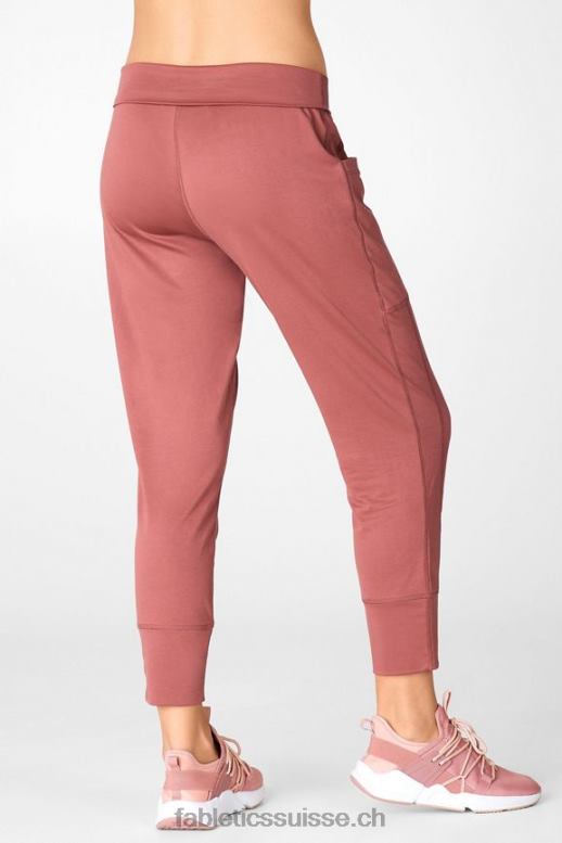 femmes pantalon à cordon de serrage en maille élégante B0B6R159 peluche rose/violette/tapioca Fabletics