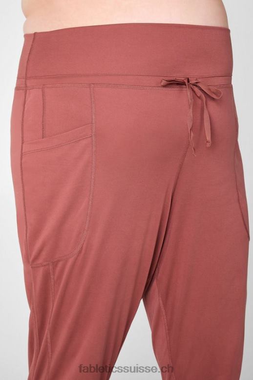 femmes pantalon à cordon de serrage en maille élégante B0B6R160 soleil de l\'après-midi/crème au beurre rose Fabletics