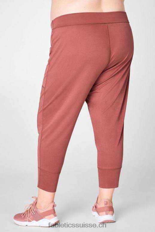 femmes pantalon à cordon de serrage en maille élégante B0B6R160 soleil de l\'après-midi/crème au beurre rose Fabletics