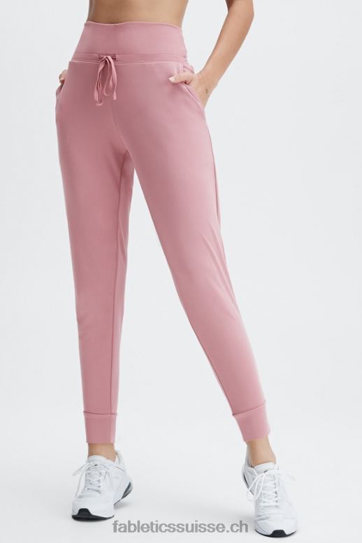 femmes pantalon à cordon de serrage en tricot éco-élégant B0B6R101 bleu marine/logo réfléchissant Fabletics