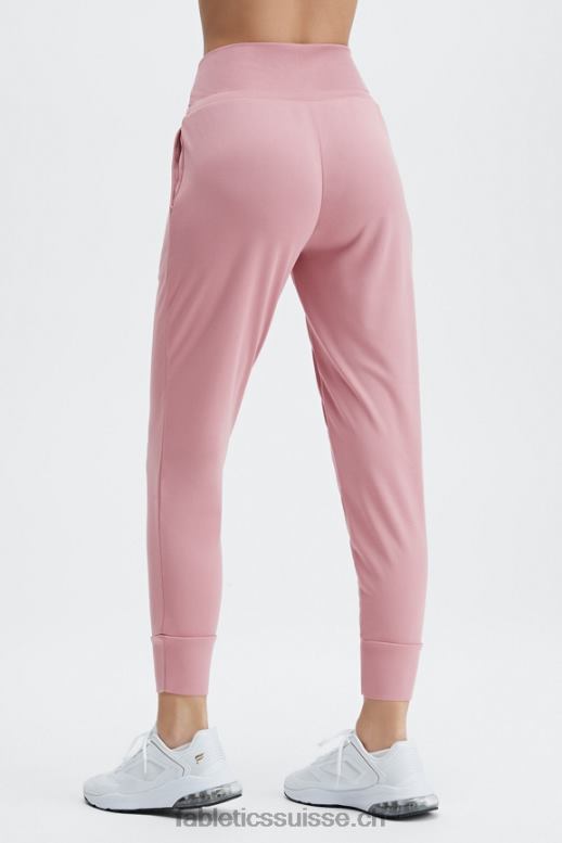 femmes pantalon à cordon de serrage en tricot éco-élégant B0B6R101 bleu marine/logo réfléchissant Fabletics