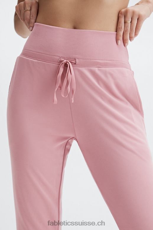 femmes pantalon à cordon de serrage en tricot éco-élégant B0B6R101 bleu marine/logo réfléchissant Fabletics