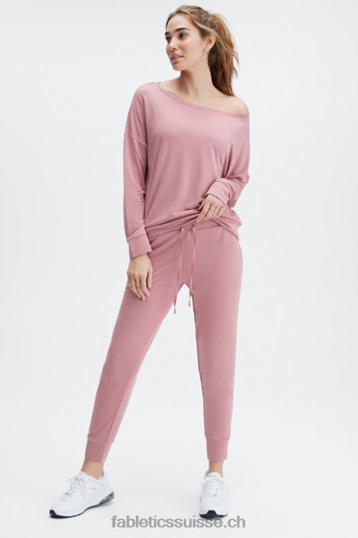 femmes pantalon à cordon de serrage en tricot éco-élégant B0B6R101 bleu marine/logo réfléchissant Fabletics