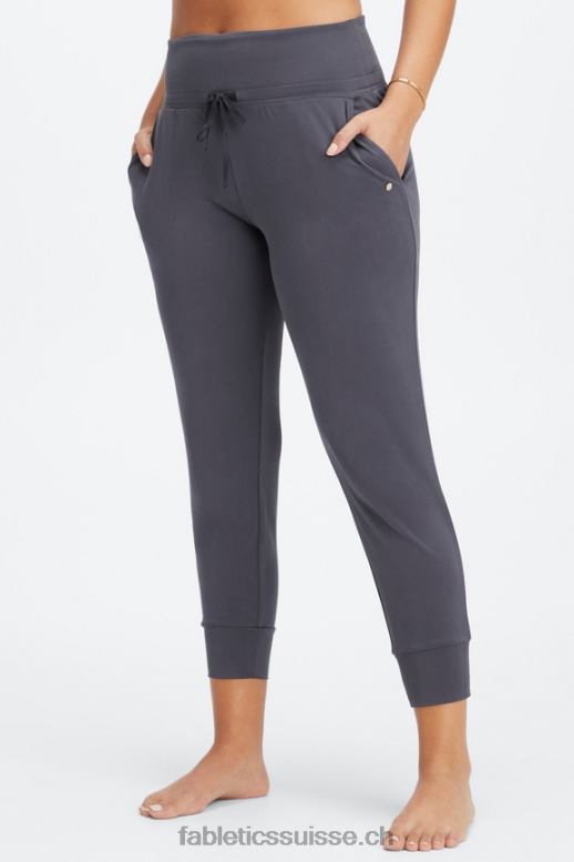 femmes pantalon à cordon de serrage en tricot éco-élégant B0B6R99 évasion de l'île/logo réfléchissant Fabletics