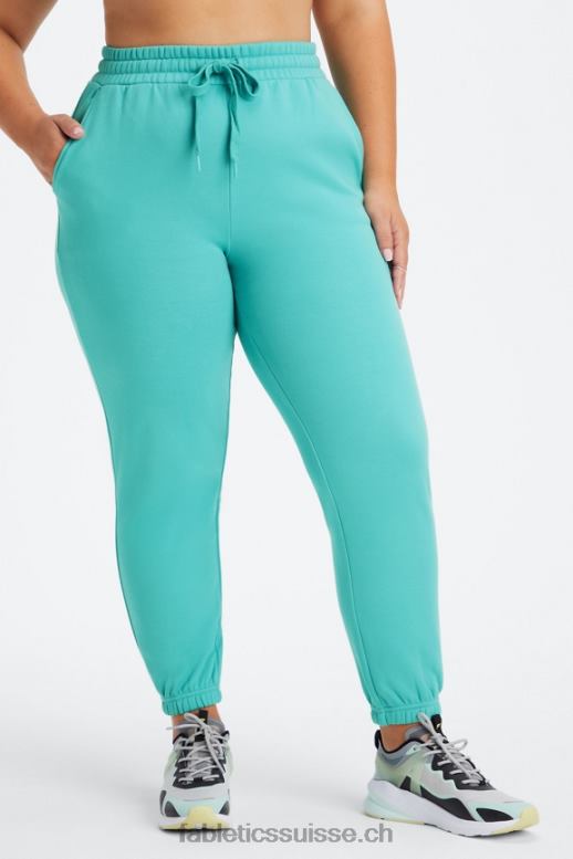 femmes pantalon de survêtement classique eco go-to B0B6R90 cyan foncé/avoine Fabletics