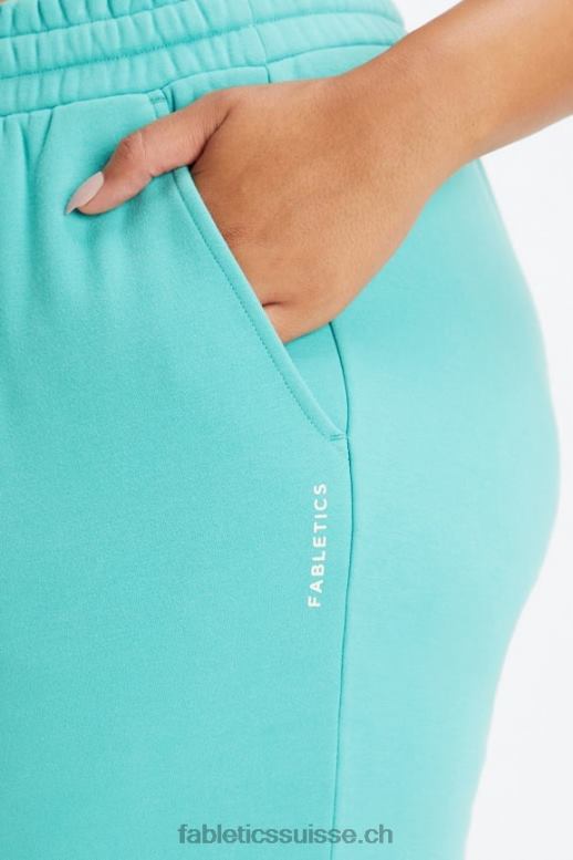 femmes pantalon de survêtement classique eco go-to B0B6R90 cyan foncé/avoine Fabletics