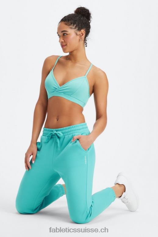 femmes pantalon de survêtement classique eco go-to B0B6R90 cyan foncé/avoine Fabletics