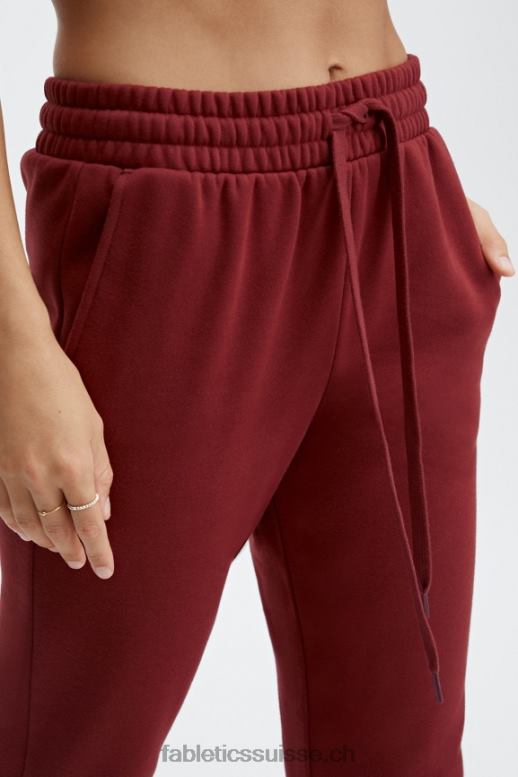 femmes pantalon de survêtement classique incontournable B0B6R167 barre de logo rouge foncé/la Fabletics