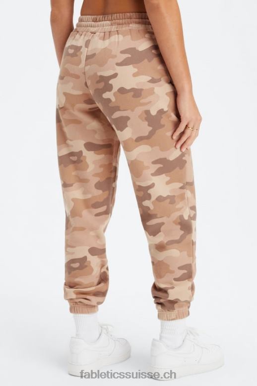 femmes pantalon de survêtement en polaire pour toujours B0B6R70 teddy large camo/latte Fabletics