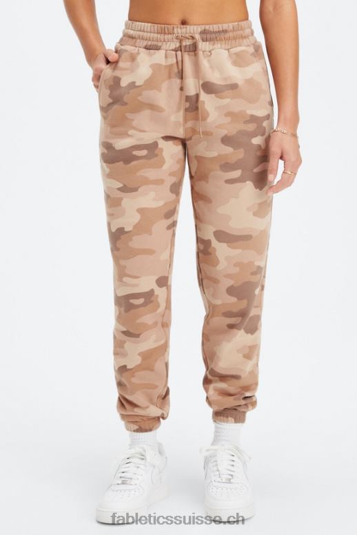 femmes pantalon de survêtement en polaire pour toujours B0B6R70 teddy large camo/latte Fabletics