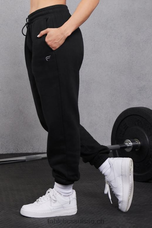 femmes pantalon de survêtement en polaire pour toujours B0B6R71 noir/étain Fabletics