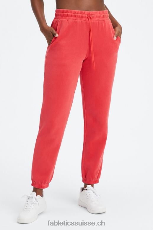 femmes pantalon de survêtement en polaire pour toujours B0B6R73 merisier électrique lavé/blanc Fabletics