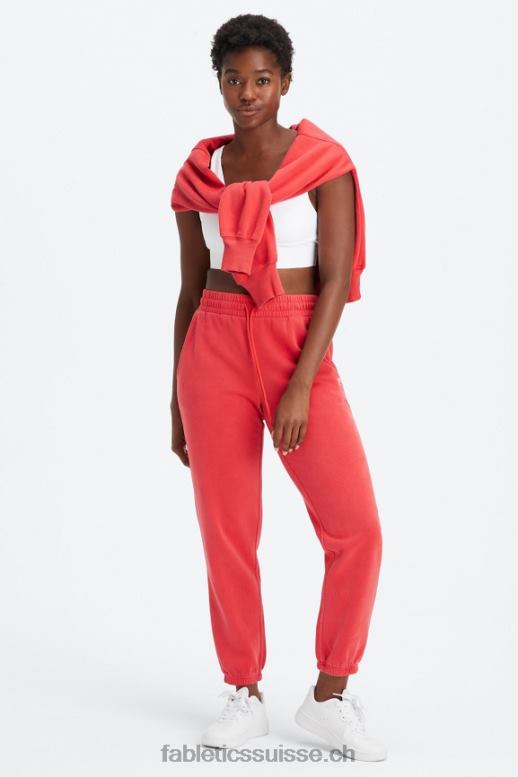 femmes pantalon de survêtement en polaire pour toujours B0B6R73 merisier électrique lavé/blanc Fabletics