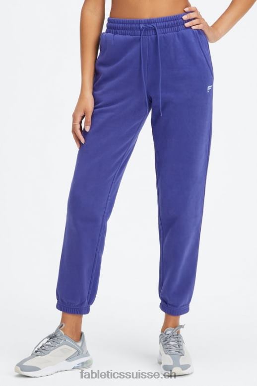 femmes pantalon de survêtement en polaire pour toujours B0B6R74 indigo délavé/blanc Fabletics