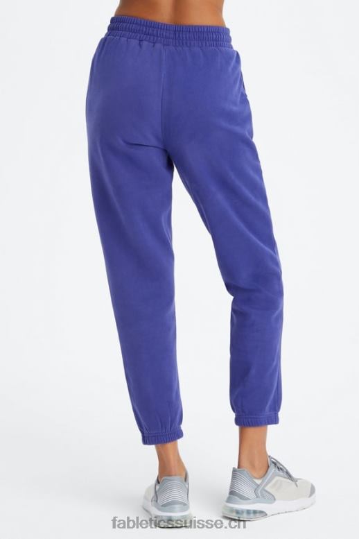 femmes pantalon de survêtement en polaire pour toujours B0B6R74 indigo délavé/blanc Fabletics