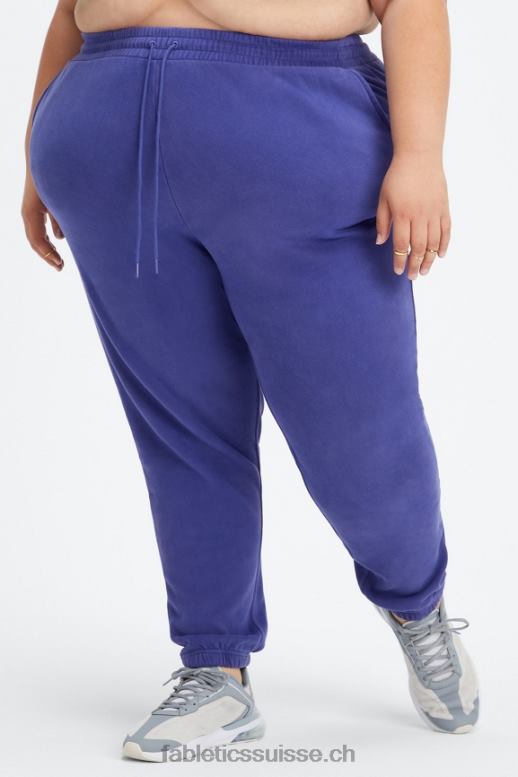 femmes pantalon de survêtement en polaire pour toujours B0B6R75 indigo délavé/blanc Fabletics