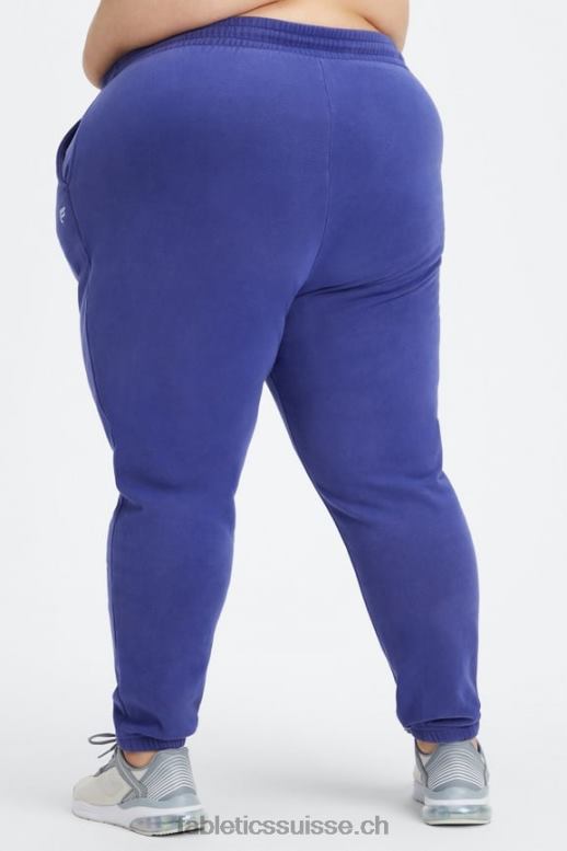 femmes pantalon de survêtement en polaire pour toujours B0B6R75 indigo délavé/blanc Fabletics