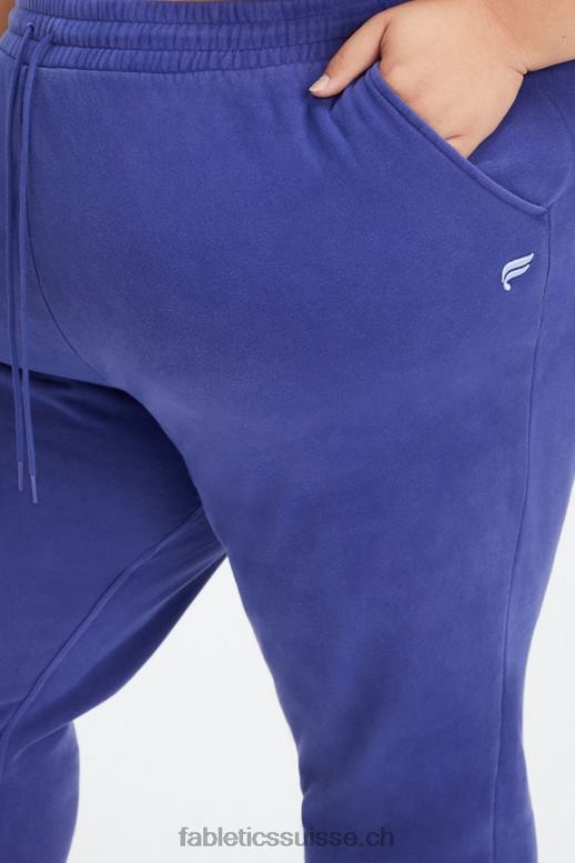 femmes pantalon de survêtement en polaire pour toujours B0B6R75 indigo délavé/blanc Fabletics