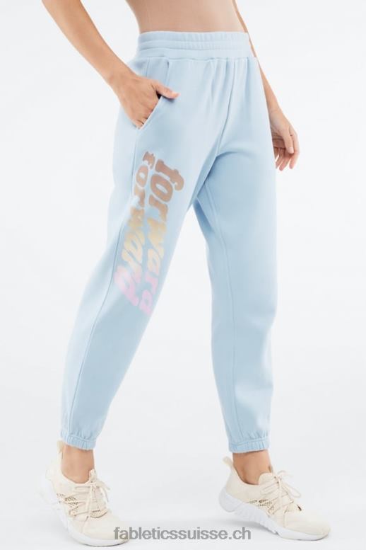 femmes pantalon de survêtement graphique reina B0B6R145 pierre bleue/avant Fabletics