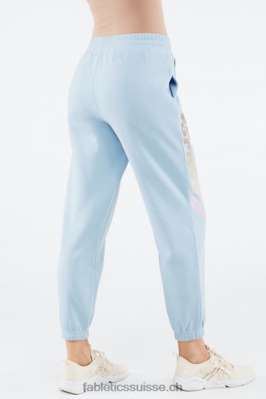 femmes pantalon de survêtement graphique reina B0B6R145 pierre bleue/avant Fabletics