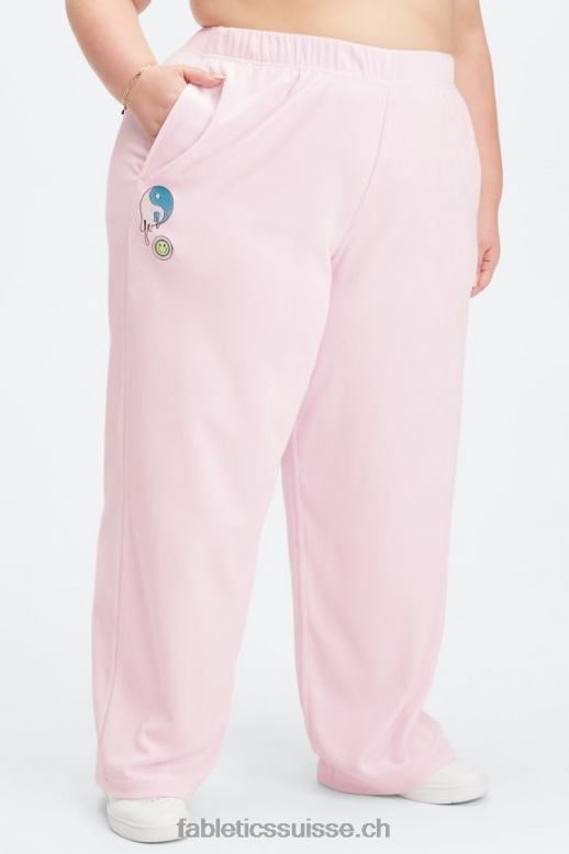 femmes pantalon de survêtement large en tissu éponge B0B6R137 léopard corail/argent réfléchissant Fabletics