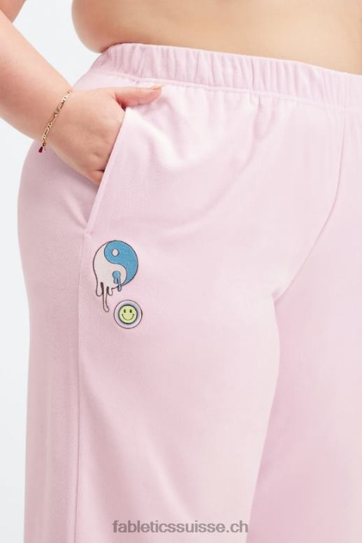 femmes pantalon de survêtement large en tissu éponge B0B6R137 léopard corail/argent réfléchissant Fabletics