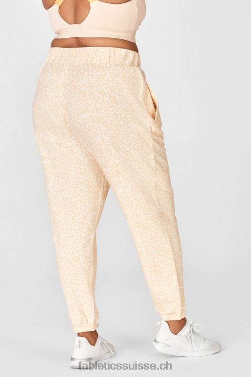 femmes pantalon de survêtement slim cloe B0B6R230 miel lait magma/blanc Fabletics