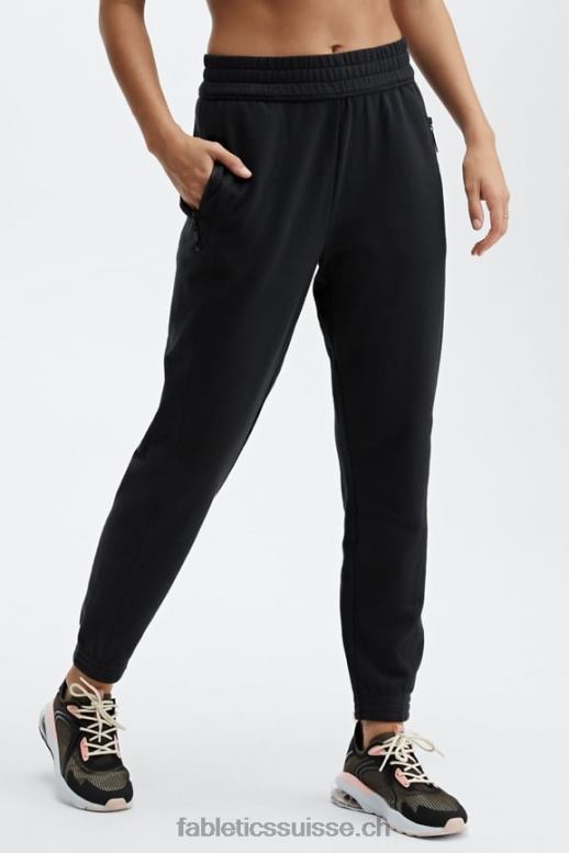 femmes pantalon de survêtement slim éco-responsable B0B6R57 noir/blanc classique Fabletics