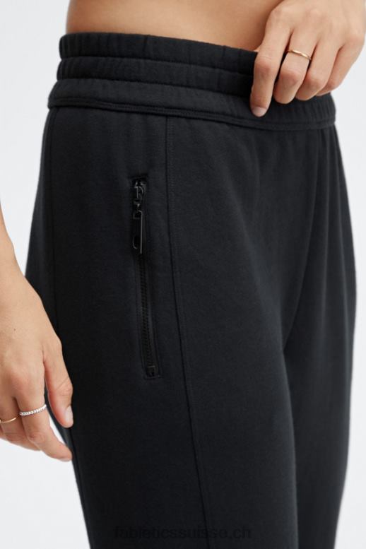 femmes pantalon de survêtement slim éco-responsable B0B6R57 noir/blanc classique Fabletics