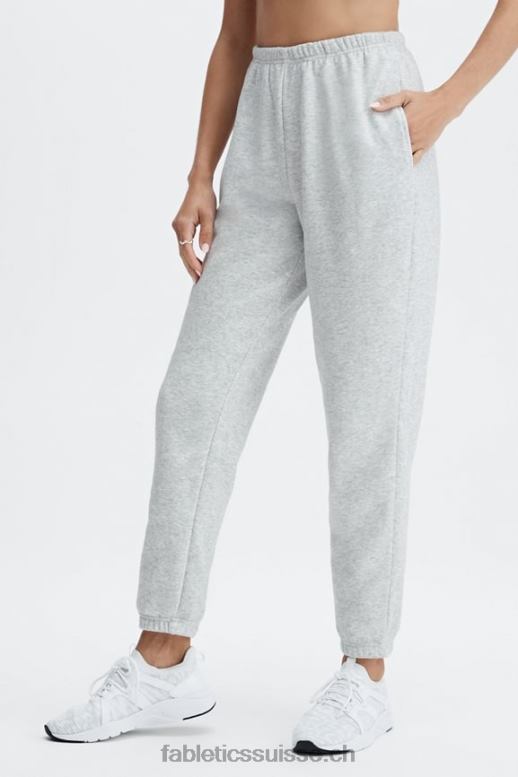 femmes pantalon de survêtement slim incontournable B0B6R134 noir/argent réfléchissant Fabletics