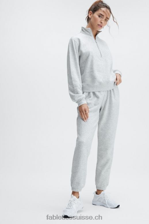 femmes pantalon de survêtement slim incontournable B0B6R134 noir/argent réfléchissant Fabletics