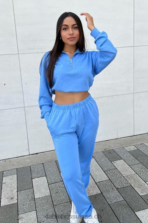 femmes pantalon de survêtement slim léger B0B6R104 cobalt profond/aloès Fabletics