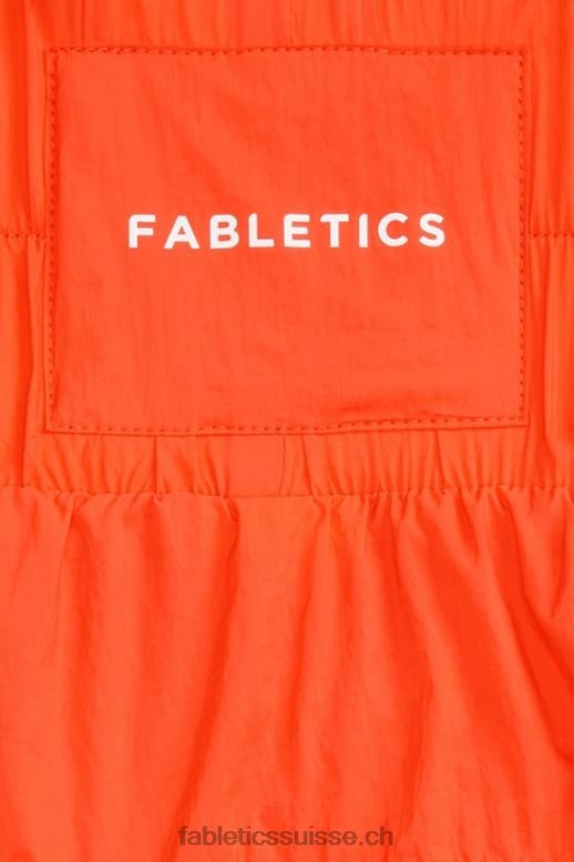 femmes pantalon en nylon passepoilé à taille ultra haute B0B6R6 orange passion/argent réfléchissant Fabletics
