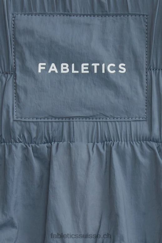 femmes pantalon en nylon passepoilé à taille ultra haute B0B6R9 nuage d\'orage/argent réfléchissant Fabletics