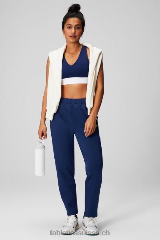 femmes pantalon fuselé en tricot B0B6R33 marine collégiale/rayures multiples Fabletics