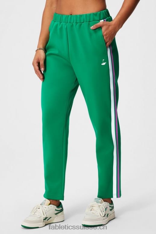 femmes pantalon fuselé en tricot B0B6R34 vert gazon/rayures multiples Fabletics