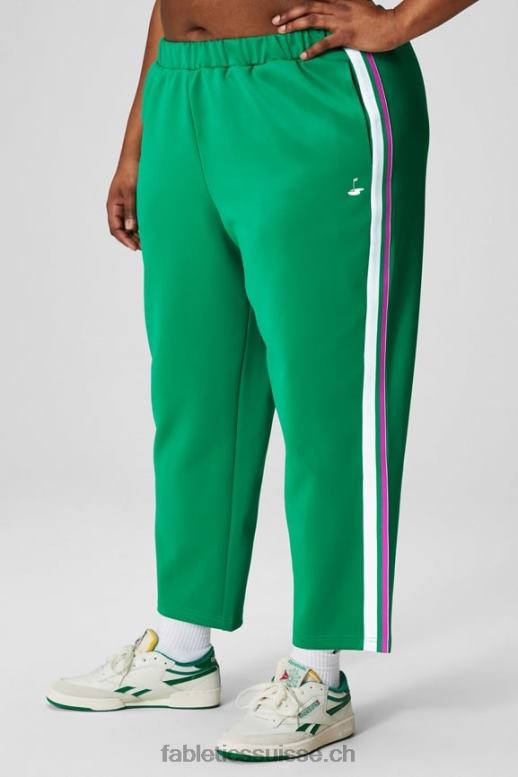 femmes pantalon fuselé en tricot B0B6R35 vert gazon/rayures multiples Fabletics