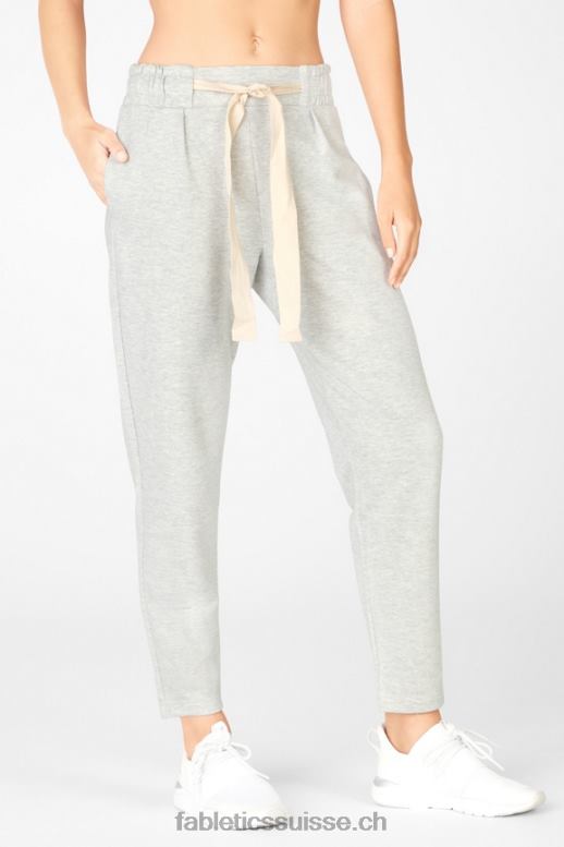 femmes pantalon fuselé émeri B0B6R209 gris clair chiné/latte Fabletics