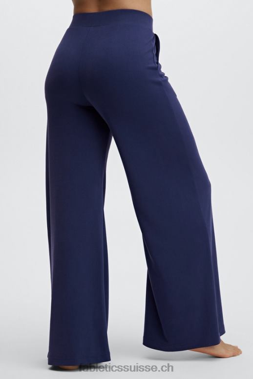 femmes pantalon large en maille élégante B0B6R193 blanc/rose peluche multi Fabletics