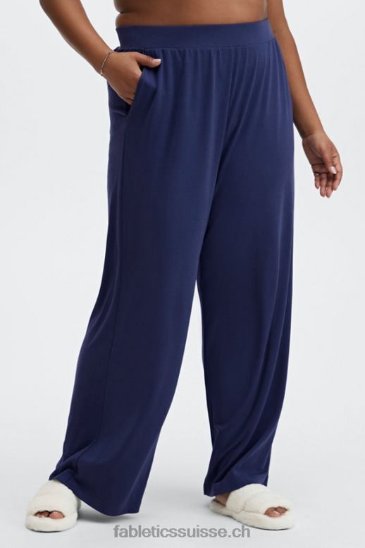 femmes pantalon large en maille élégante B0B6R194 blanc/multicolore Fabletics