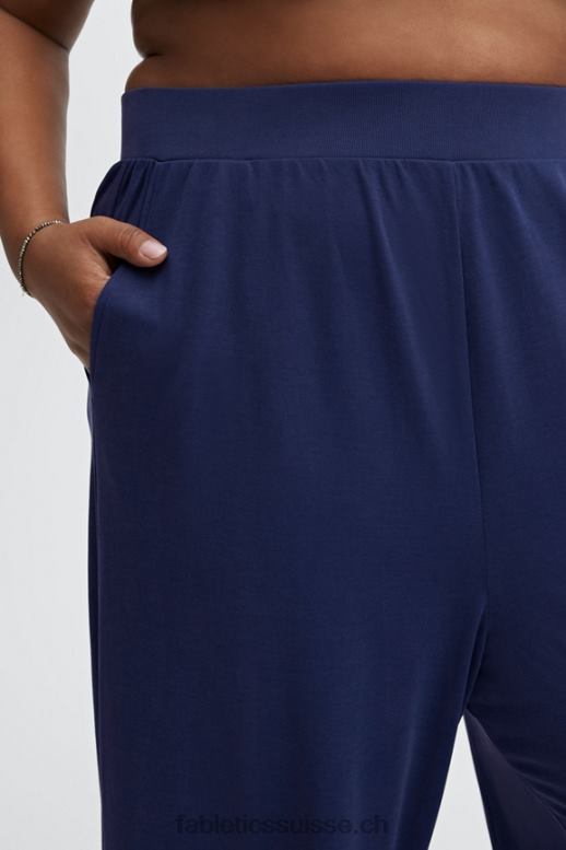 femmes pantalon large en maille élégante B0B6R194 blanc/multicolore Fabletics