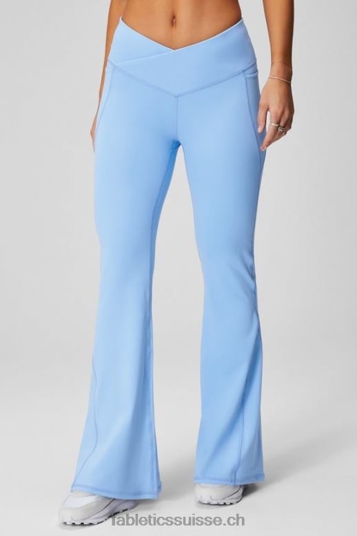 femmes évasé croisé à taille haute B0B6R44 noir/fumé Fabletics